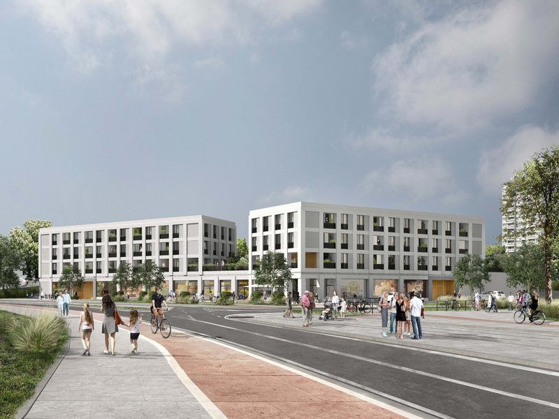 Visualisierung vom Nordquartier in Tenever